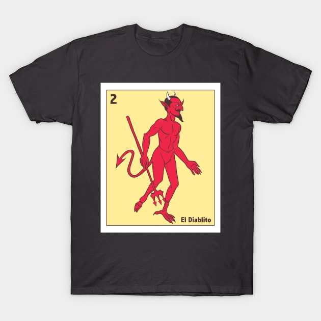 El Diablito Loteria Mexicana T-Shirt by Estudio3e